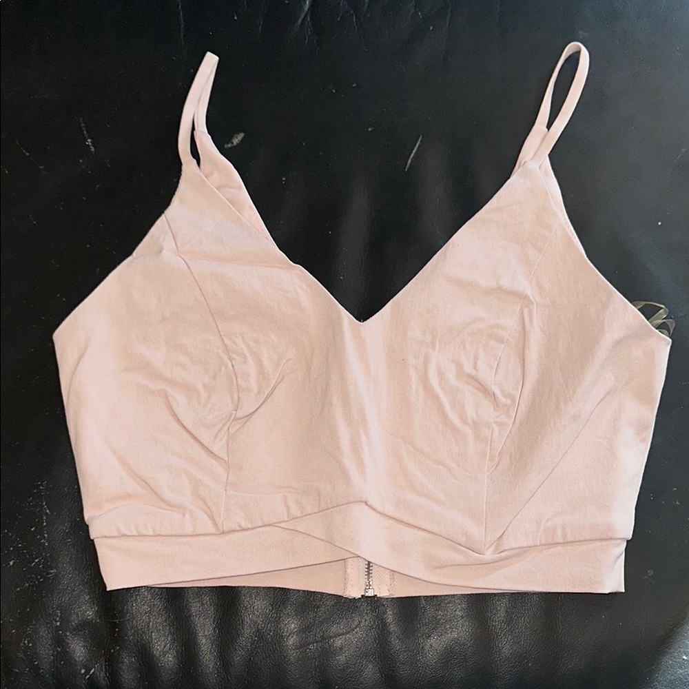 Charlotte Russe Pink Crop Top with Spaghetti Straps